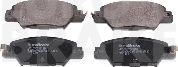 Eurobrake 5502223266 - Гальмівні колодки, дискові гальма autocars.com.ua