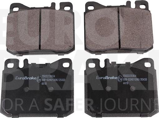 Eurobrake 5502223304 - Тормозные колодки, дисковые, комплект autodnr.net