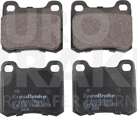 Eurobrake 5502223309 - Тормозные колодки, дисковые, комплект autodnr.net