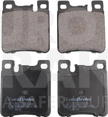 Eurobrake 5502223323 - Тормозные колодки, дисковые, комплект autodnr.net