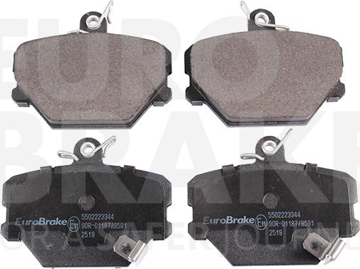 Eurobrake 5502223344 - Тормозные колодки, дисковые, комплект autodnr.net