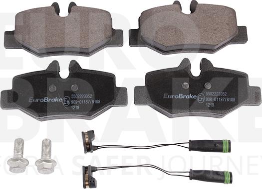 Eurobrake 5502223352 - Гальмівні колодки, дискові гальма autocars.com.ua