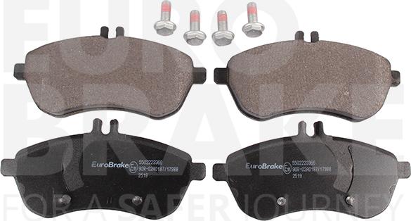 Eurobrake 5502223366 - Тормозные колодки, дисковые, комплект autodnr.net