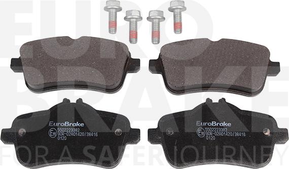 Eurobrake 5502223382 - Тормозные колодки, дисковые, комплект autodnr.net