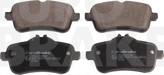 Eurobrake 5502223396 - Тормозные колодки, дисковые, комплект autodnr.net