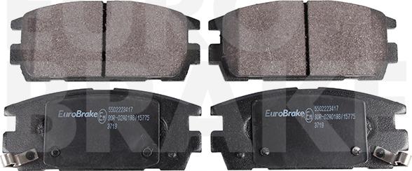 Eurobrake 5502223417 - Гальмівні колодки, дискові гальма autocars.com.ua