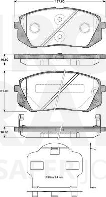 Eurobrake 5502223430 - Гальмівні колодки, дискові гальма autocars.com.ua