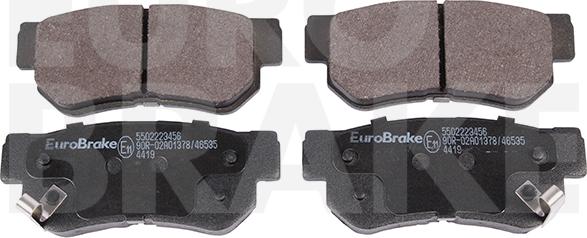 Eurobrake 5502223456 - Гальмівні колодки, дискові гальма autocars.com.ua