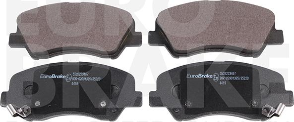 Eurobrake 5502223467 - Гальмівні колодки, дискові гальма autocars.com.ua