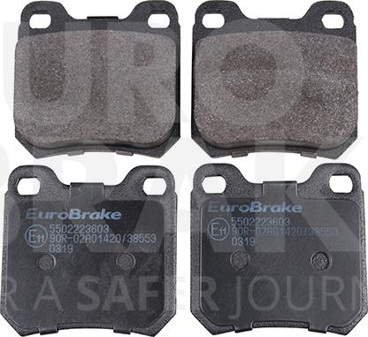 Eurobrake 5502223603 - Гальмівні колодки, дискові гальма autocars.com.ua