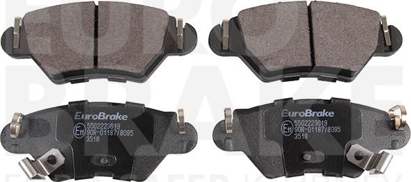 Eurobrake 5502223619 - Гальмівні колодки, дискові гальма autocars.com.ua