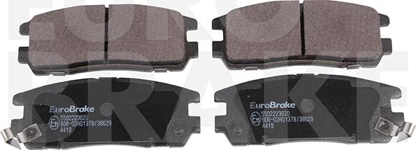 Eurobrake 5502223620 - Гальмівні колодки, дискові гальма autocars.com.ua