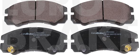 Eurobrake 5502223622 - Гальмівні колодки, дискові гальма autocars.com.ua