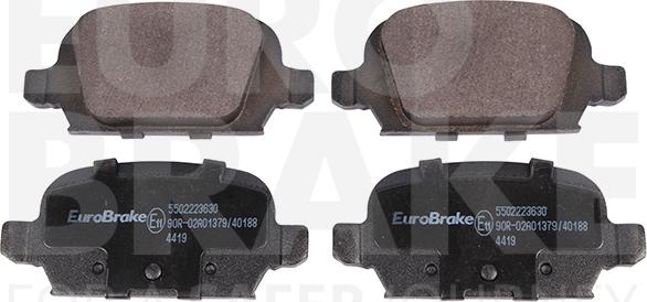 Eurobrake 5502223630 - Гальмівні колодки, дискові гальма autocars.com.ua