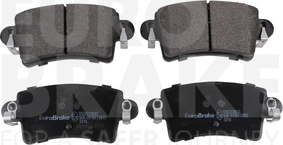 Eurobrake 5502223632 - Гальмівні колодки, дискові гальма autocars.com.ua