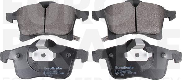 Eurobrake 5502223633 - Тормозные колодки, дисковые, комплект autodnr.net