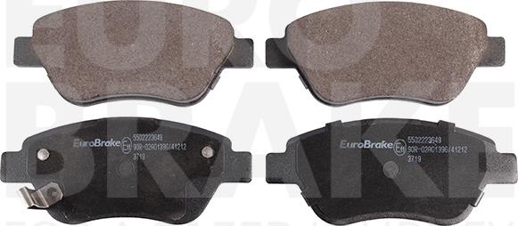 Eurobrake 5502223649 - Тормозные колодки, дисковые, комплект autodnr.net