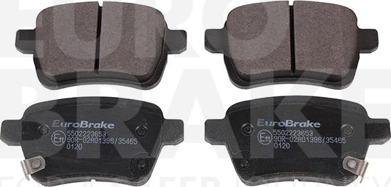 Eurobrake 5502223653 - Гальмівні колодки, дискові гальма autocars.com.ua