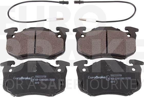 Eurobrake 5502223709 - Тормозные колодки, дисковые, комплект autodnr.net