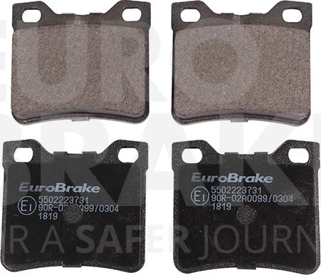 Eurobrake 5502223731 - Гальмівні колодки, дискові гальма autocars.com.ua