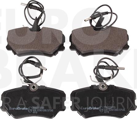 Eurobrake 5502223733 - Гальмівні колодки, дискові гальма autocars.com.ua