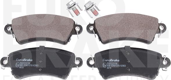 Eurobrake 5502223736 - Тормозные колодки, дисковые, комплект autodnr.net