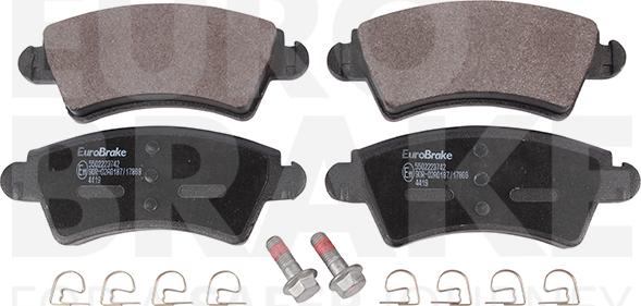 Eurobrake 5502223742 - Гальмівні колодки, дискові гальма autocars.com.ua