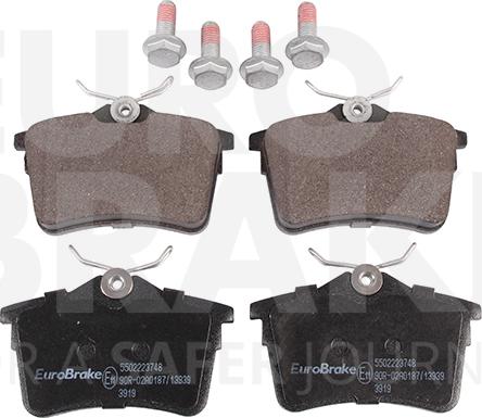 Eurobrake 5502223748 - Гальмівні колодки, дискові гальма autocars.com.ua