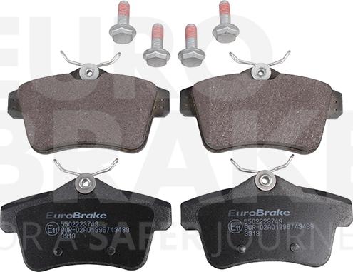 Eurobrake 5502223749 - Тормозные колодки, дисковые, комплект autodnr.net