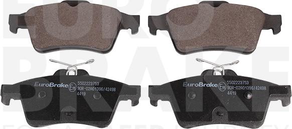 Eurobrake 5502223753 - Тормозные колодки, дисковые, комплект autodnr.net