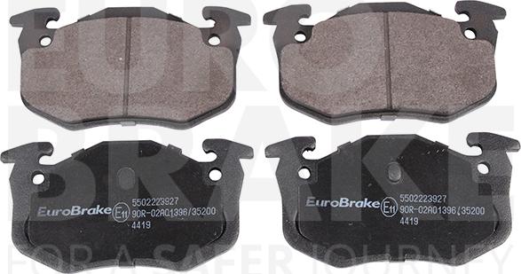 Eurobrake 5502223927 - Тормозные колодки, дисковые, комплект autodnr.net