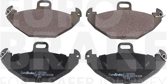 Eurobrake 5502223942 - Гальмівні колодки, дискові гальма autocars.com.ua