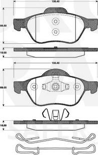 Eurobrake 5502223956 - Гальмівні колодки, дискові гальма autocars.com.ua