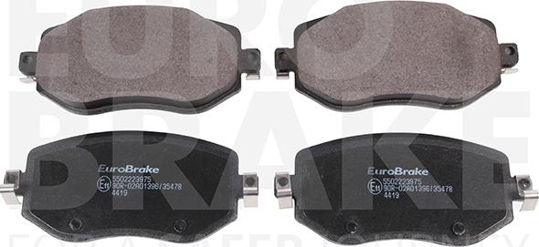 Eurobrake 5502223975 - Гальмівні колодки, дискові гальма autocars.com.ua