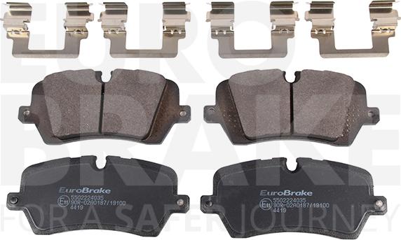 Eurobrake 5502224035 - Гальмівні колодки, дискові гальма autocars.com.ua