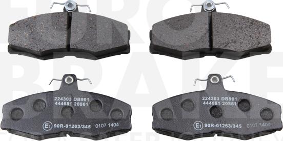 Eurobrake 5502224303 - Гальмівні колодки, дискові гальма autocars.com.ua