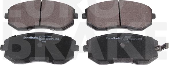 Eurobrake 5502224413 - Тормозные колодки, дисковые, комплект autodnr.net