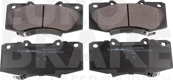 Eurobrake 55022245100 - Гальмівні колодки, дискові гальма autocars.com.ua