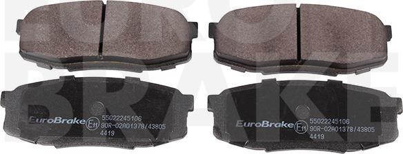 Eurobrake 55022245106 - Гальмівні колодки, дискові гальма autocars.com.ua