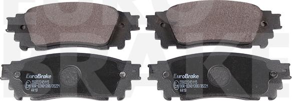 Eurobrake 55022245115 - Гальмівні колодки, дискові гальма autocars.com.ua