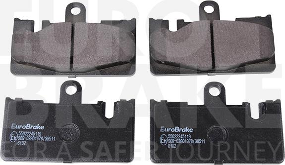 Eurobrake 55022245119 - Гальмівні колодки, дискові гальма autocars.com.ua