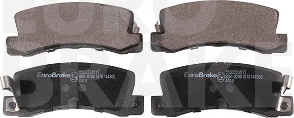 Eurobrake 5502224517 - Тормозные колодки, дисковые, комплект autodnr.net