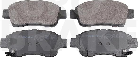 Eurobrake 5502224547 - Тормозные колодки, дисковые, комплект autodnr.net