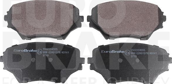 Eurobrake 5502224555 - Гальмівні колодки, дискові гальма autocars.com.ua