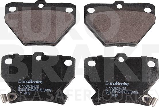 Eurobrake 5502224557 - Гальмівні колодки, дискові гальма autocars.com.ua