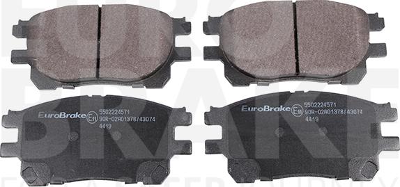 Eurobrake 5502224571 - Гальмівні колодки, дискові гальма autocars.com.ua