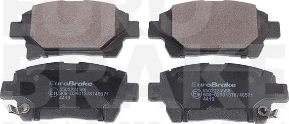 Eurobrake 5502224588 - Тормозные колодки, дисковые, комплект autodnr.net
