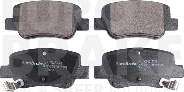 Eurobrake 5502224589 - Гальмівні колодки, дискові гальма autocars.com.ua