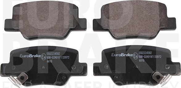 Eurobrake 5502224592 - Гальмівні колодки, дискові гальма autocars.com.ua