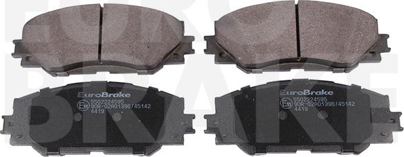 Eurobrake 5502224595 - Тормозные колодки, дисковые, комплект autodnr.net